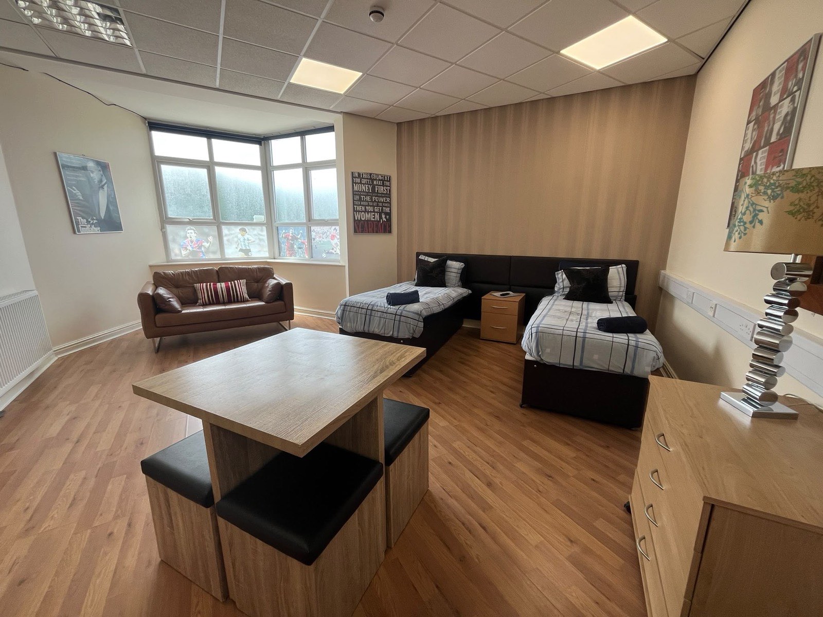 The Super Double dining table and stools