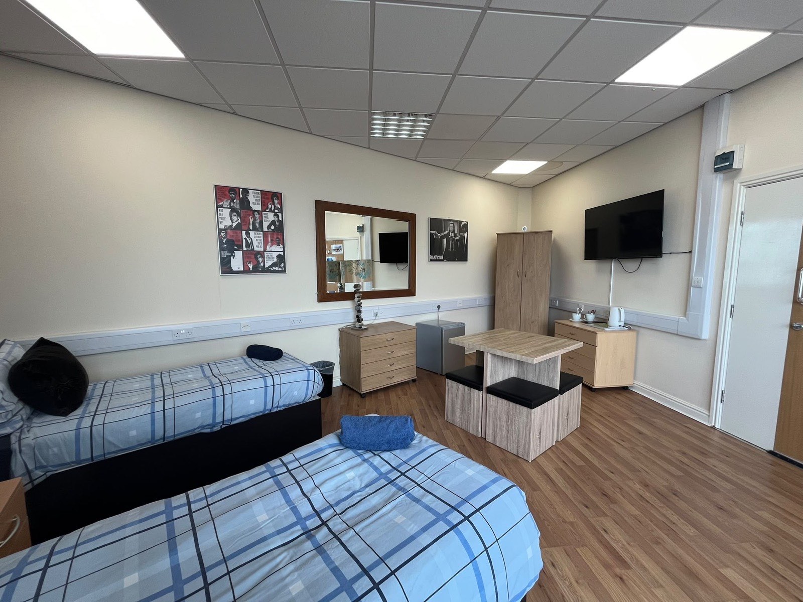 A wide view of the Super Double room